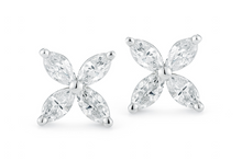 Load image into Gallery viewer, Marquise Diamond Earrings