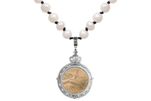 Load image into Gallery viewer, Queen Elizabeth Diamond Coin Necklace