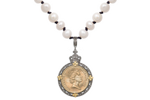 Load image into Gallery viewer, Queen Elizabeth Diamond Coin Necklace