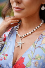 Load image into Gallery viewer, Blue Topaz Starfish Pearl Necklace
