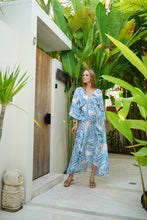Load image into Gallery viewer, Kuta Kimono in Blue Palm