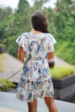 Load image into Gallery viewer, Angie Dress in Blue Cheetah