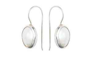 Silver Keshi Pearl Earrings