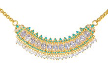 Load image into Gallery viewer, Crystal Pearl Turquoise Choker