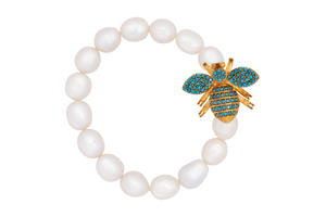 Blue Swarovski Bee Bracelet