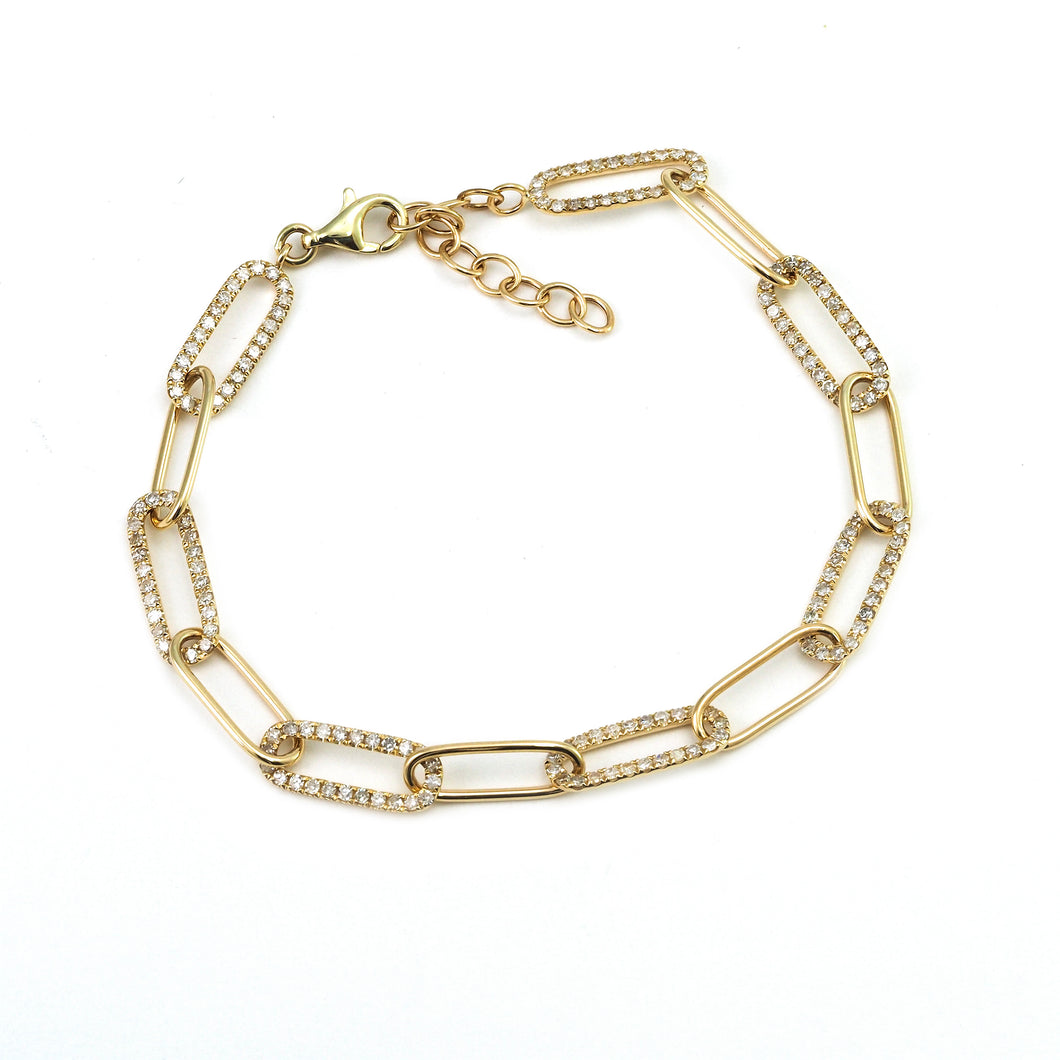 Paperclip Diamond Bracelet