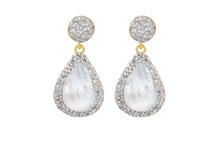 Load image into Gallery viewer, Baby Baroque with Silver Crystal Earrings
