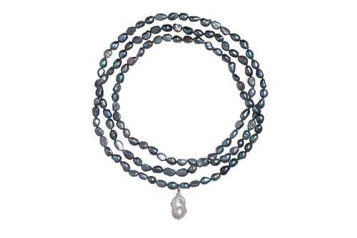 JM Famous Black Pearl VJJ Necklace