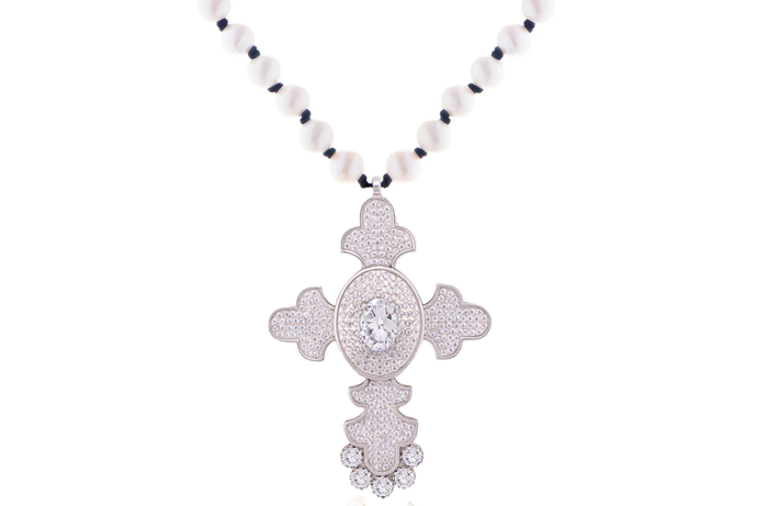 Silver Sultan Cross Necklace