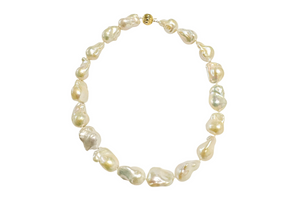 Baroque Pearl Necklace with 14K Gold Clasp