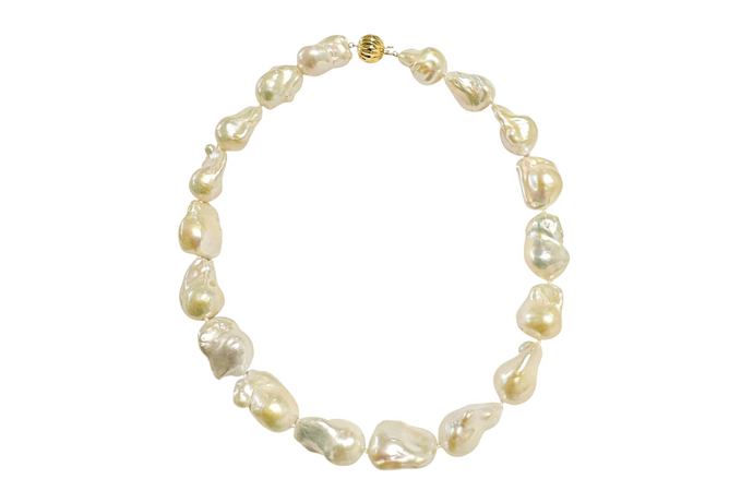 Baroque Pearl Necklace with 14K Gold Clasp