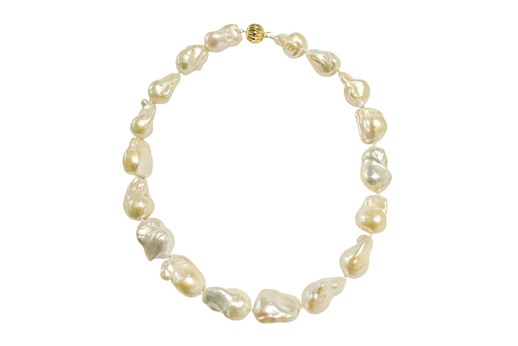 Baroque Pearl Necklace with 14K Gold Clasp