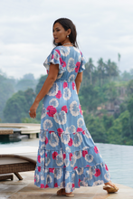 Load image into Gallery viewer, Julie Maxi Dress in Blue Coral