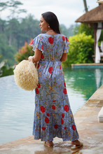 Load image into Gallery viewer, Julie Maxi Dress in Blue Floral