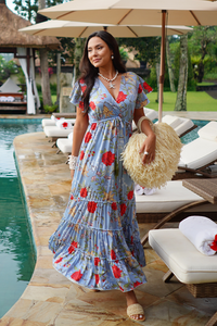 Julie Maxi Dress in Blue Floral Julie Maxi Dress in Blue Floral