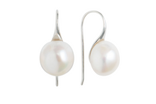 Load image into Gallery viewer, Silver Balinese Pearl Earrings