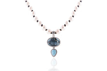 Load image into Gallery viewer, Quartz Crystal and Larimar Necklace