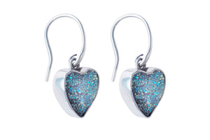 Druzy Heart Earrings