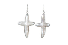 Load image into Gallery viewer, Signature Cross Pearl Earrings