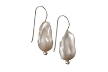 Load image into Gallery viewer, Baroque Pearl and CZ Silver Earrings