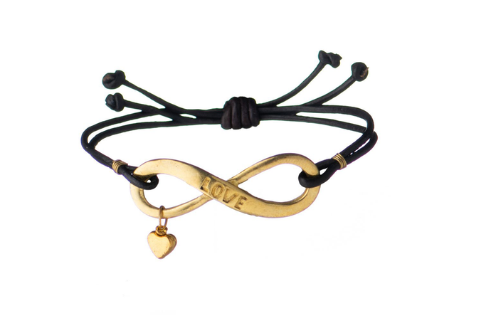 Brass Infinity LOVE Bracelet