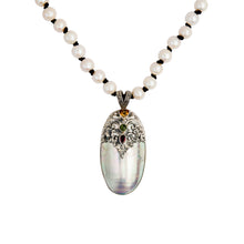Load image into Gallery viewer, Bejeweled Silver Shell Necklace