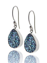 Load image into Gallery viewer, Midnight Blue Druzy Earrings