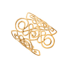 Load image into Gallery viewer, Gold Filigree Cuff