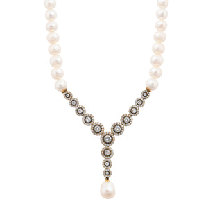 CZ Pearl Drop Necklace