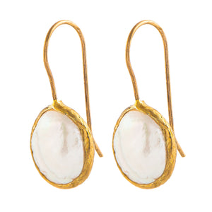 Gold Keshi Pearl Earrings