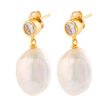 Load image into Gallery viewer, Gold Baroque Earrings