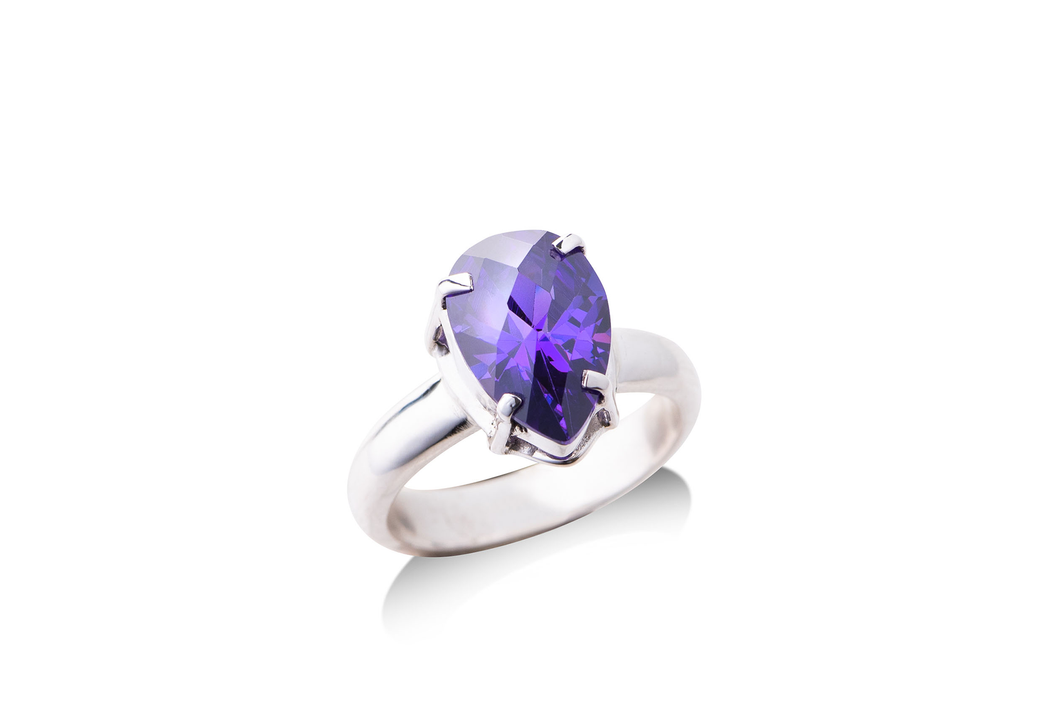 Purple 2025 crystal ring