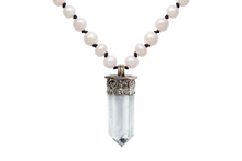 Load image into Gallery viewer, Quartz and Tibetan Silver Necklace