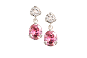 Pink Rainbow Swarovski Crystal Earrings