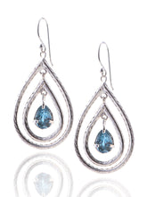 Load image into Gallery viewer, Blue Raindrop Swarovski Crystal Earrings