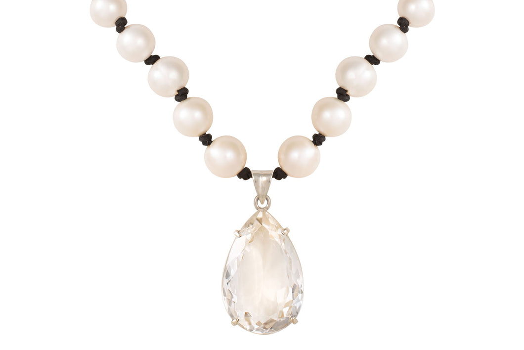 Quartz Crystal Pearl Necklace