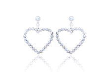 Load image into Gallery viewer, Silver Love Heart Earrings