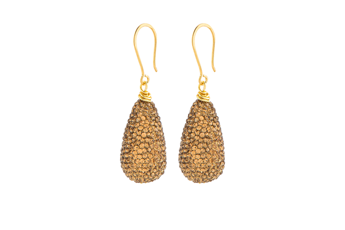 Swarovski Gold Drop Earrings