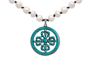 Turquoise Tibetan Cross Necklace