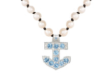 Load image into Gallery viewer, Blue Topaz Anchor Necklace