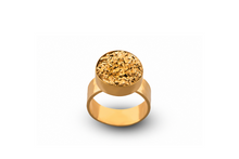 Load image into Gallery viewer, Gold Druzy Ring